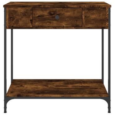 vidaXL Τραπέζι Κονσόλα Καπνιστή Δρυς 75x34,5x75cm Επεξεργ. Ξύλο 1 τεμ.