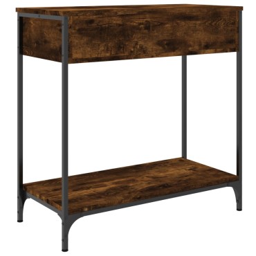 vidaXL Τραπέζι Κονσόλα Καπνιστή Δρυς 75x34,5x75cm Επεξεργ. Ξύλο 1 τεμ.