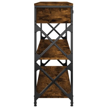 vidaXL Τραπέζι Κονσόλα Καπνιστή Δρυς 100x28x75cm Επεξεργασμένο Ξύλο 1 τεμ.