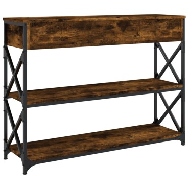vidaXL Τραπέζι Κονσόλα Καπνιστή Δρυς 100x28x75cm Επεξεργασμένο Ξύλο 1 τεμ.