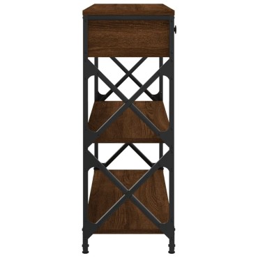vidaXL Τραπέζι Κονσόλα Καφέ Δρυς 75x28x75cm Επεξεργασμένο Ξύλο 1 τεμ.