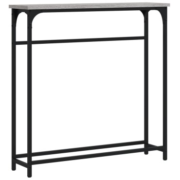 vidaXL Τραπέζι Κονσόλα Γκρι Sonoma 75x19,5x75cm Επεξεργ. Ξύλο 1 τεμ.