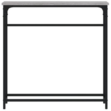 vidaXL Τραπέζι Κονσόλα Γκρι Sonoma 75x19,5x75cm Επεξεργ. Ξύλο 1 τεμ.