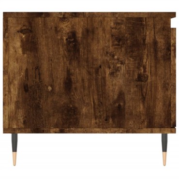 vidaXL Τραπεζάκι Σαλονιού Καπνιστή Δρυς 100x50x45cm Επεξεργασμ. Ξύλο 1 τεμ.