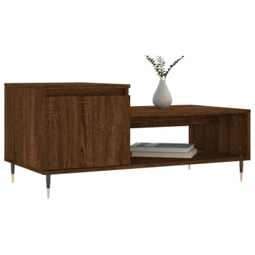 vidaXL Τραπεζάκι Σαλονιού Καφέ Δρυς 100x50x45cm Επεξεργασμ. Ξύλο 1 τεμ.