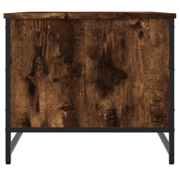 vidaXL Τραπεζάκι Σαλονιού Καπνιστή Δρυς 85,5x51x45cm Επεξεργ. Ξύλο 1 τεμ.