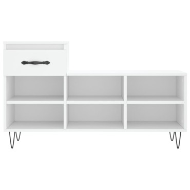 vidaXL Παπουτσοθήκη Λευκή 102x36x60cm από Επεξεργασμένο Ξύλο