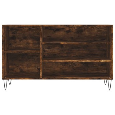 vidaXL Παπουτσοθήκη Καπνιστή Δρυς 102x36x60cm από Επεξεργασμένο Ξύλο