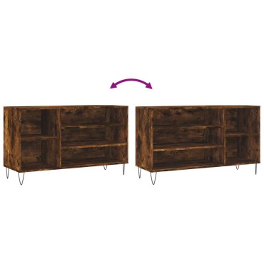 vidaXL Παπουτσοθήκη Καπνιστή Δρυς 102x36x60cm από Επεξεργασμένο Ξύλο