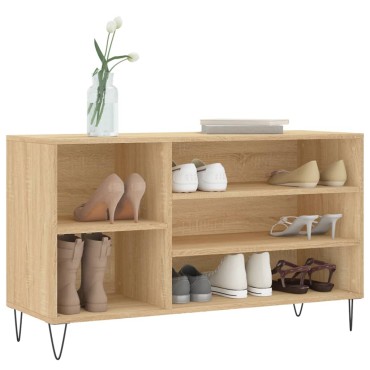 vidaXL Παπουτσοθήκη Sonoma Δρυς 102x36x60cm από Επεξεργασμένο Ξύλο