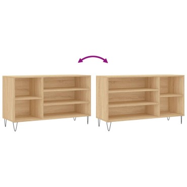vidaXL Παπουτσοθήκη Sonoma Δρυς 102x36x60cm από Επεξεργασμένο Ξύλο