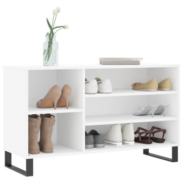 vidaXL Παπουτσοθήκη Λευκή 102x36x60cm από Επεξεργασμένο Ξύλο