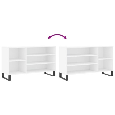 vidaXL Παπουτσοθήκη Λευκή 102x36x60cm από Επεξεργασμένο Ξύλο