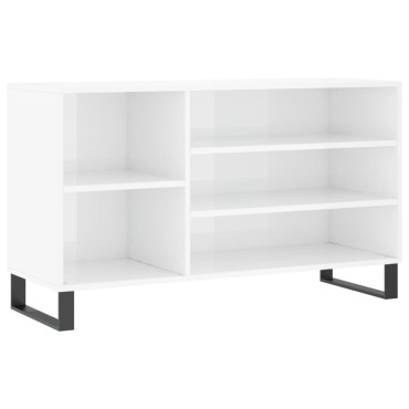 vidaXL Παπουτσοθήκη Γυαλιστερό Λευκό 102x36x60cm Επεξεργασμένο Ξύλο