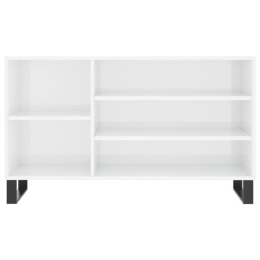 vidaXL Παπουτσοθήκη Γυαλιστερό Λευκό 102x36x60cm Επεξεργασμένο Ξύλο