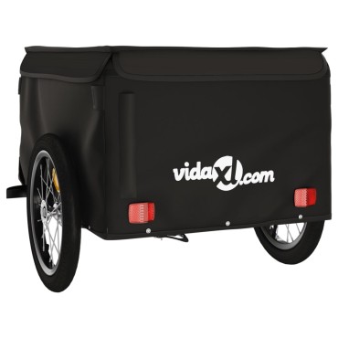 vidaXL Τρέιλερ Ποδηλάτου Μαύρο 45 Κιλά από Σίδερο