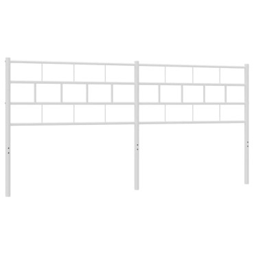 vidaXL Κεφαλάρι Λευκό Μεταλλικό 198x3x90cm 1 τεμ.