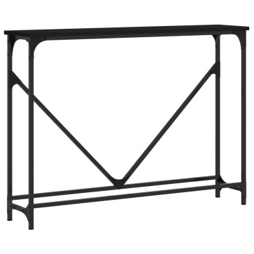 vidaXL Τραπέζι Κονσόλα Μαύρο 102x22,5x75cm Επεξεργασμένο Ξύλο 1 τεμ.