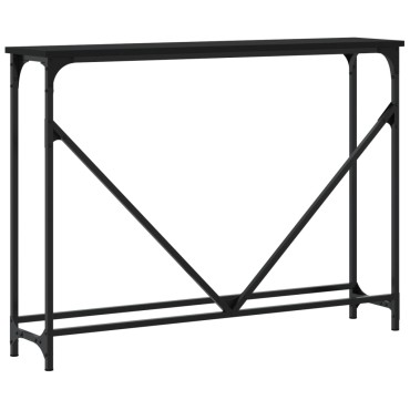 vidaXL Τραπέζι Κονσόλα Μαύρο 102x22,5x75cm Επεξεργασμένο Ξύλο 1 τεμ.