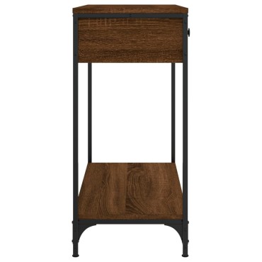 vidaXL Τραπέζι Κονσόλα Καφέ Δρυς 75x34,5x75cm Επεξεργασμένο Ξύλο 1 τεμ.