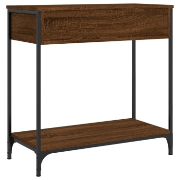 vidaXL Τραπέζι Κονσόλα Καφέ Δρυς 75x34,5x75cm Επεξεργασμένο Ξύλο 1 τεμ.