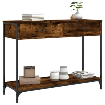 vidaXL Τραπέζι Κονσόλα Καπνιστή Δρυς 100x34,5x75cm Επεξεργ. Ξύλο 1 τεμ.
