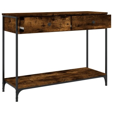 vidaXL Τραπέζι Κονσόλα Καπνιστή Δρυς 100x34,5x75cm Επεξεργ. Ξύλο 1 τεμ.