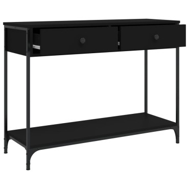 vidaXL Τραπέζι Κονσόλα Μαύρο 100x34x75cm από Επεξεργ. Ξύλο 1 τεμ.