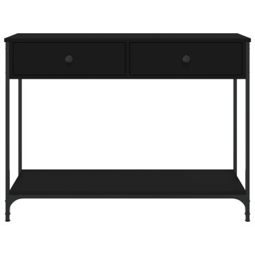 vidaXL Τραπέζι Κονσόλα Μαύρο 100x34x75cm από Επεξεργ. Ξύλο 1 τεμ.