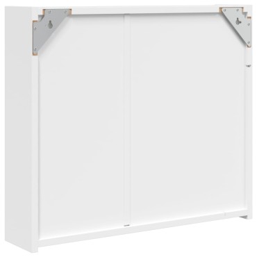 vidaXL Καθρέφτης Μπάνιου με Ντουλάπι & LED Λευκό 60x13x52cm 1 τεμ.