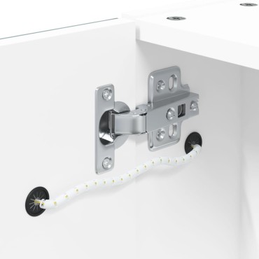 vidaXL Καθρέφτης Μπάνιου με Ντουλάπι & LED Λευκό 60x13x52cm 1 τεμ.