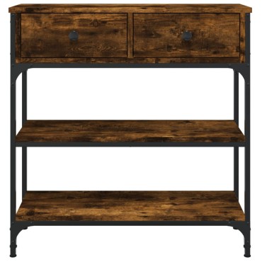 vidaXL Τραπέζι Κονσόλα Καπνιστή Δρυς 72,5x25x75cm Επεξεργ. Ξύλο 1 τεμ.