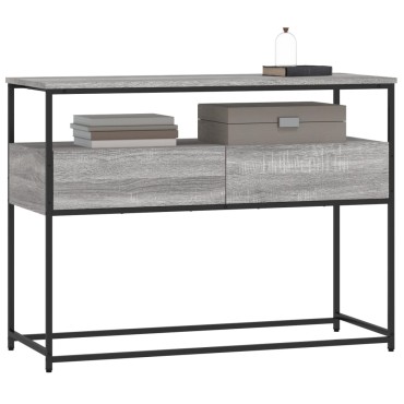 vidaXL Τραπέζι Κονσόλα Γκρι Sonoma 100x40x75cm Επεξεργασμένο Ξύλο 1 τεμ.