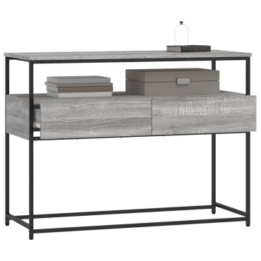 vidaXL Τραπέζι Κονσόλα Γκρι Sonoma 100x40x75cm Επεξεργασμένο Ξύλο 1 τεμ.