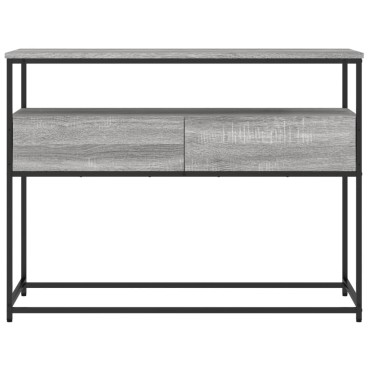 vidaXL Τραπέζι Κονσόλα Γκρι Sonoma 100x40x75cm Επεξεργασμένο Ξύλο 1 τεμ.