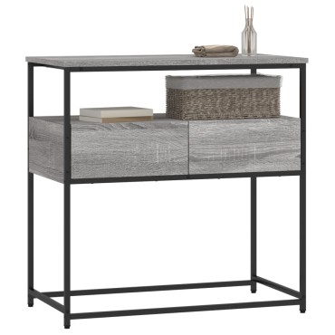 vidaXL Τραπέζι Κονσόλα Γκρι Sonoma 75x40x75cm Επεξεργασμένο Ξύλο 1 τεμ.