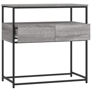 vidaXL Τραπέζι Κονσόλα Γκρι Sonoma 75x40x75cm Επεξεργασμένο Ξύλο 1 τεμ.