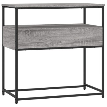 vidaXL Τραπέζι Κονσόλα Γκρι Sonoma 75x40x75cm Επεξεργασμένο Ξύλο 1 τεμ.