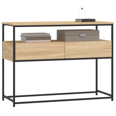 vidaXL Τραπέζι Κονσόλα Sonoma Δρυς 100x40x75cm Επεξεργασμένο Ξύλο 1 τεμ.