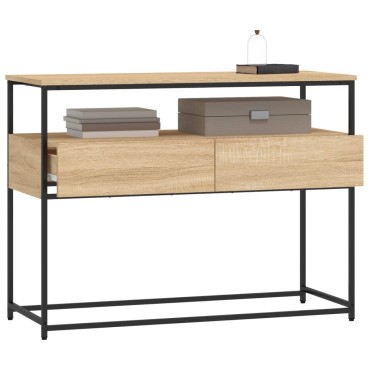vidaXL Τραπέζι Κονσόλα Sonoma Δρυς 100x40x75cm Επεξεργασμένο Ξύλο 1 τεμ.