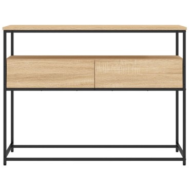 vidaXL Τραπέζι Κονσόλα Sonoma Δρυς 100x40x75cm Επεξεργασμένο Ξύλο 1 τεμ.