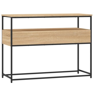 vidaXL Τραπέζι Κονσόλα Sonoma Δρυς 100x40x75cm Επεξεργασμένο Ξύλο 1 τεμ.