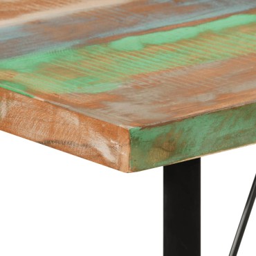 vidaXL Τραπέζι Μπαρ 110x55x107cm Μασίφ Ανακυκλωμένο Ξύλο & Σίδηρο 1 τεμ.