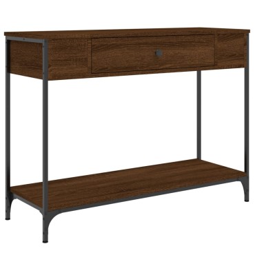 vidaXL Τραπέζι Κονσόλα Καφέ Δρυς 100x34,5x75cm Επεξεργασμένο Ξύλο 1 τεμ.