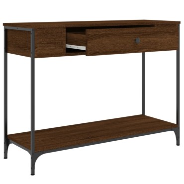 vidaXL Τραπέζι Κονσόλα Καφέ Δρυς 100x34,5x75cm Επεξεργασμένο Ξύλο 1 τεμ.