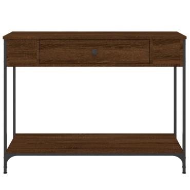 vidaXL Τραπέζι Κονσόλα Καφέ Δρυς 100x34,5x75cm Επεξεργασμένο Ξύλο 1 τεμ.