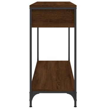 vidaXL Τραπέζι Κονσόλα Καφέ Δρυς 100x34,5x75cm Επεξεργασμένο Ξύλο 1 τεμ.
