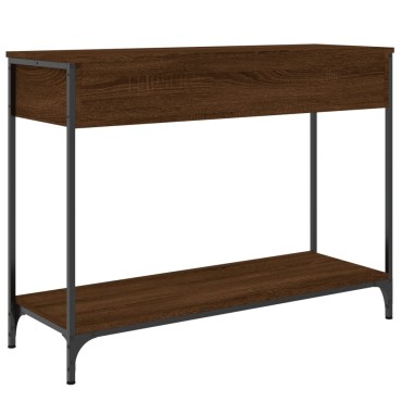vidaXL Τραπέζι Κονσόλα Καφέ Δρυς 100x34,5x75cm Επεξεργασμένο Ξύλο 1 τεμ.