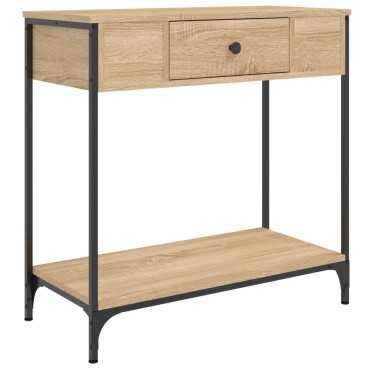 vidaXL Τραπέζι Κονσόλα Sonoma Δρυς 75x34,5x75cm Επεξεργασμένο Ξύλο 1 τεμ.