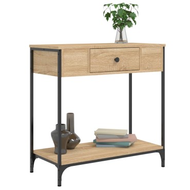 vidaXL Τραπέζι Κονσόλα Sonoma Δρυς 75x34,5x75cm Επεξεργασμένο Ξύλο 1 τεμ.